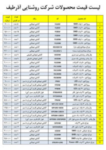 تصویر لیست قیمت