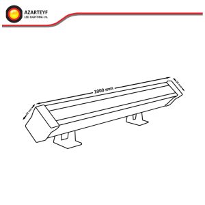 شماتیک چراغ خطی صنعتی یک متری