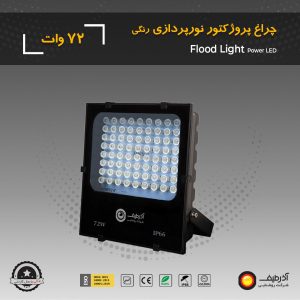 چراغ پروژکتور رنگی 72 وات لنزدار سری پاور - Image 6