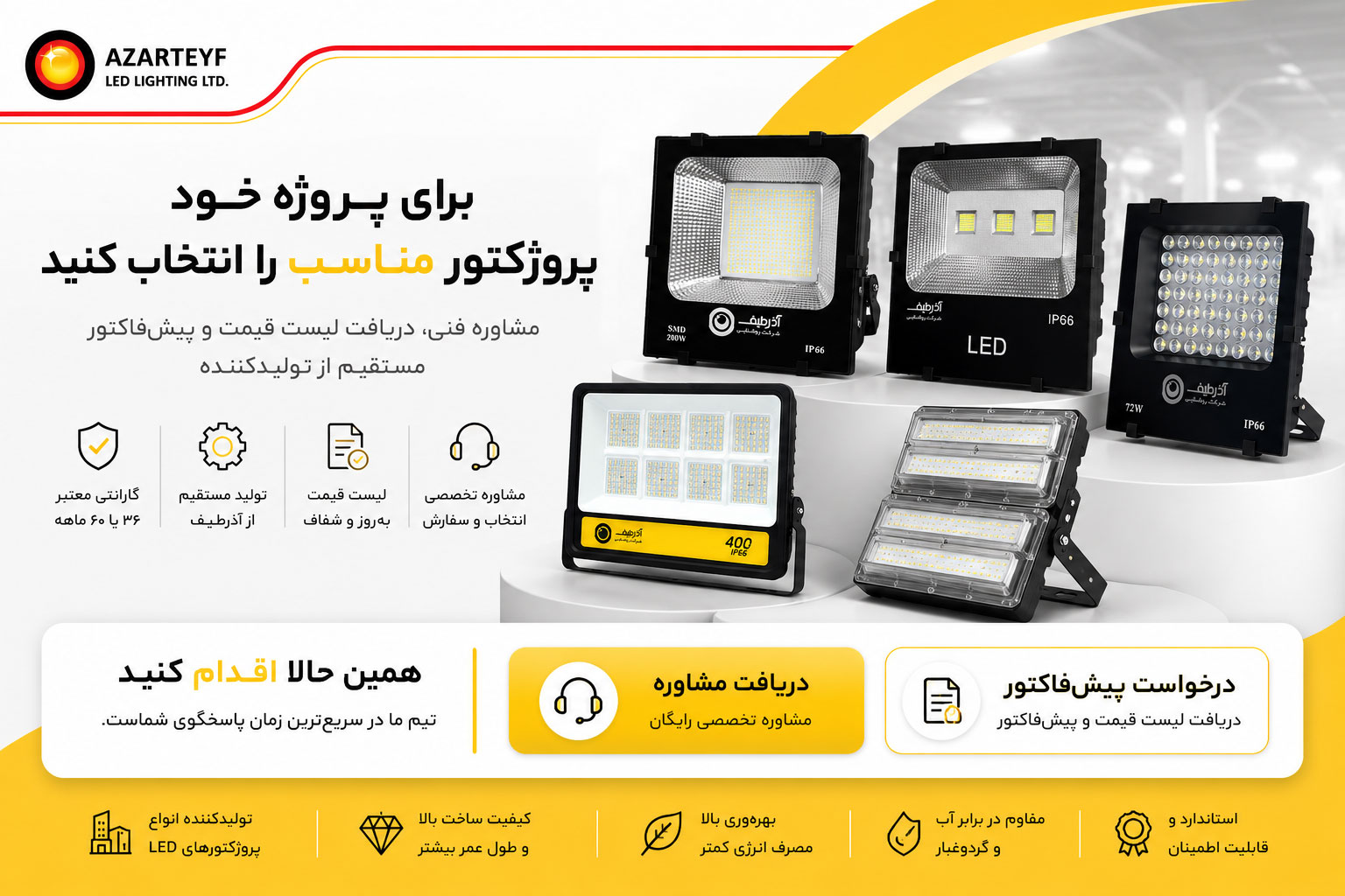 قیمت و خرید پروژکتور ال ای دی